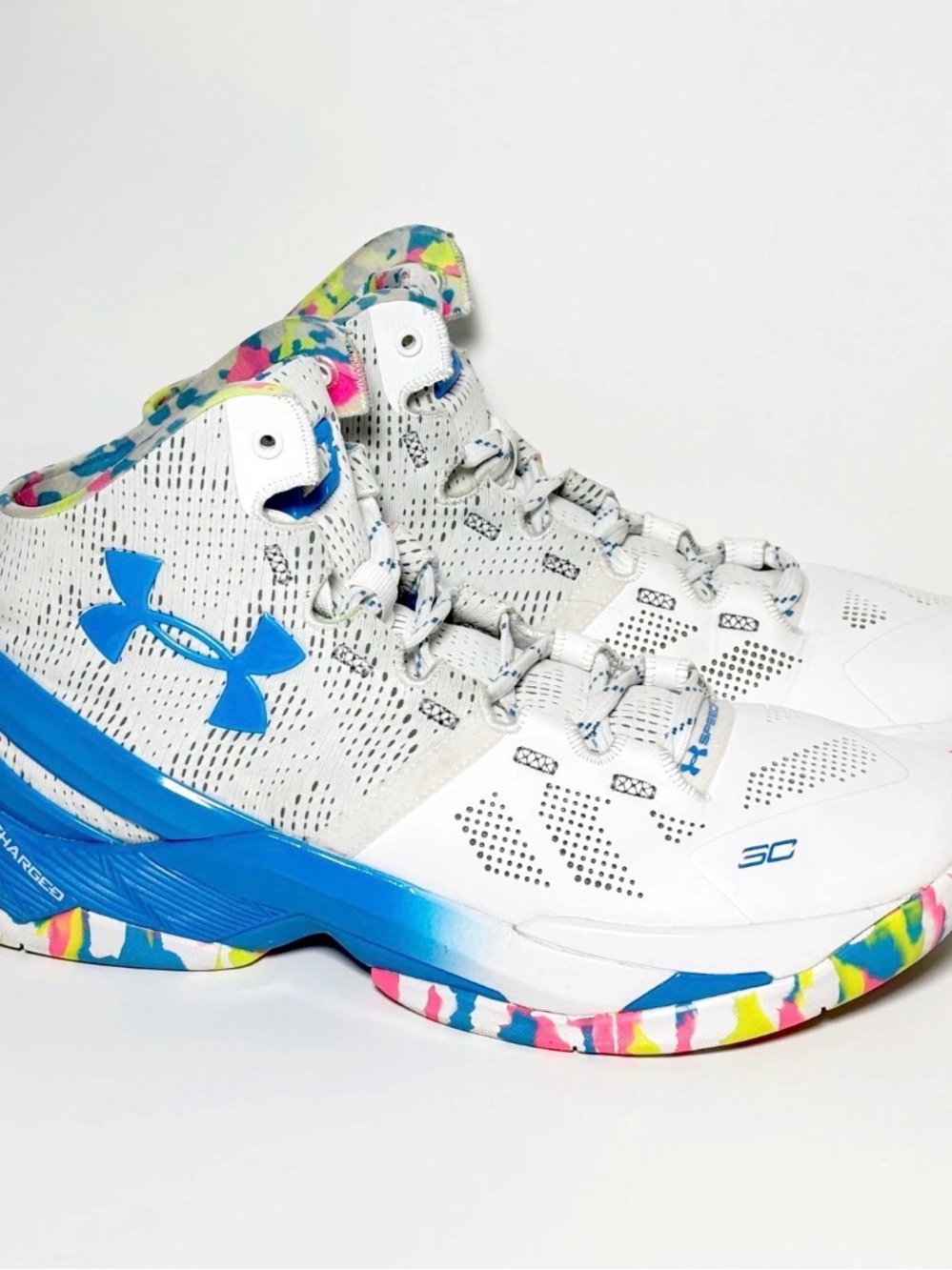 Under Armour Curry 2 Splash Party Surprise Birthday Men's size 8 Sneakers